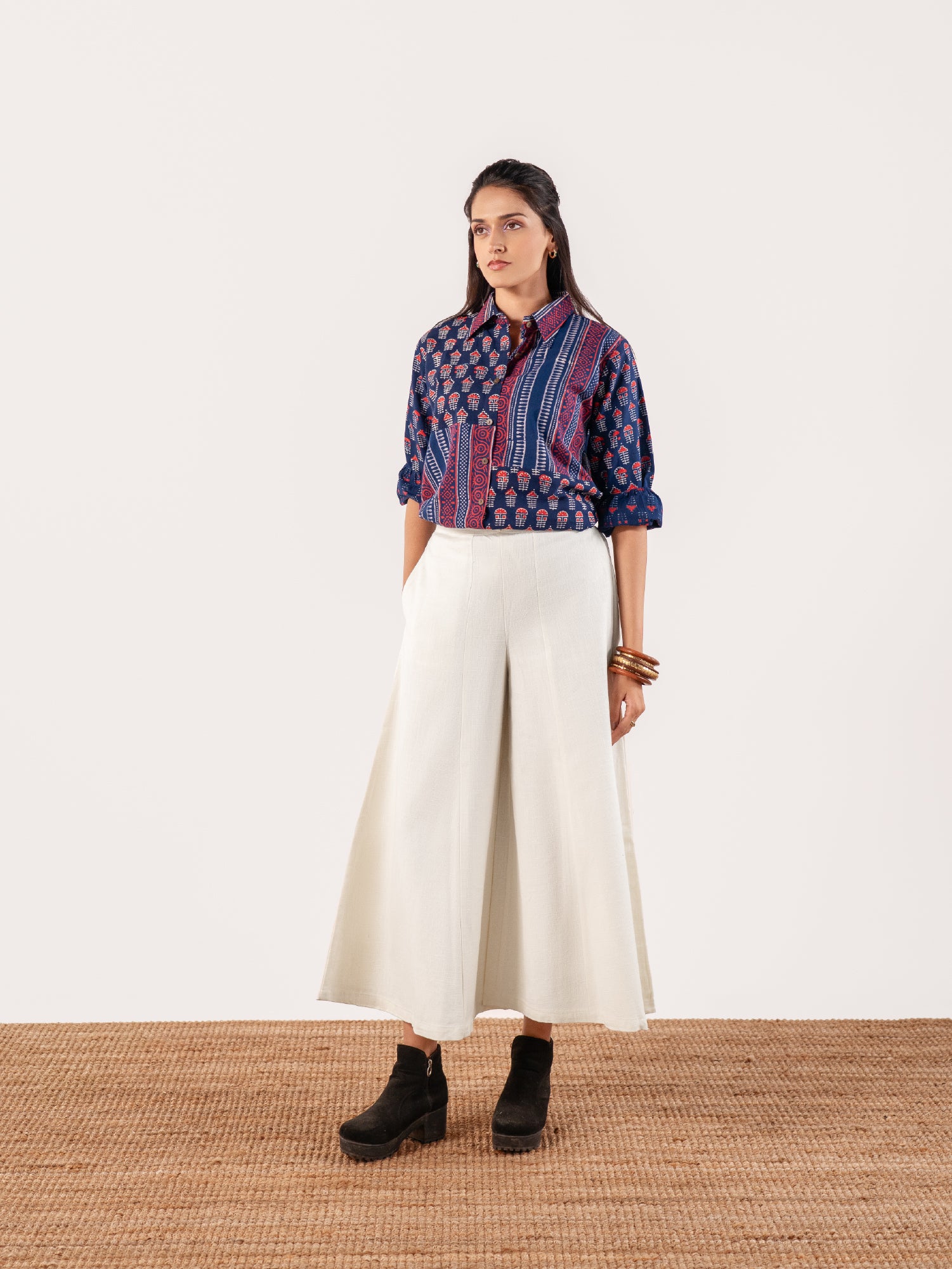 The Indigo-Patra Ajrakh Set
