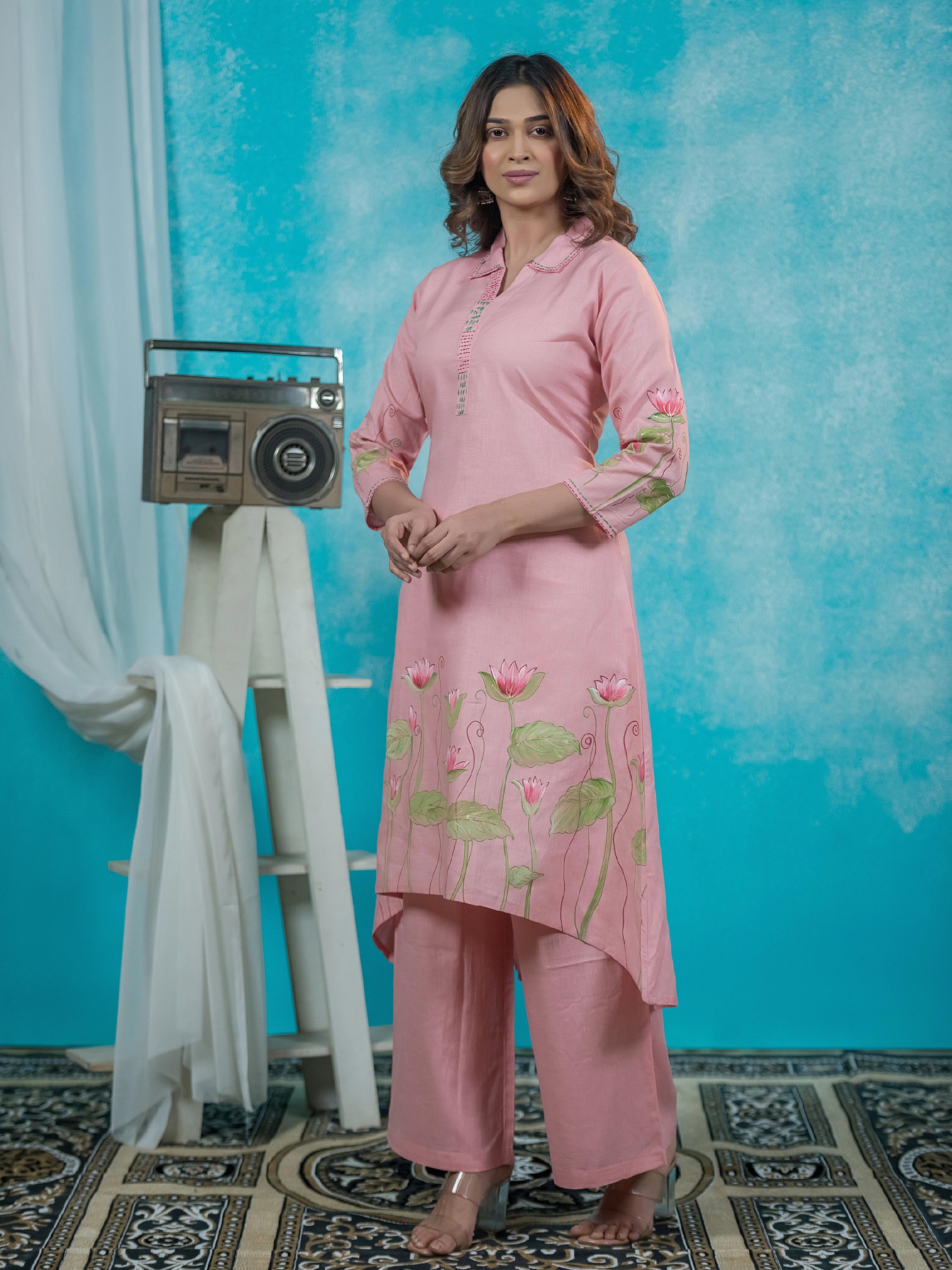 The 'Pankhuri' Pink Ensemble