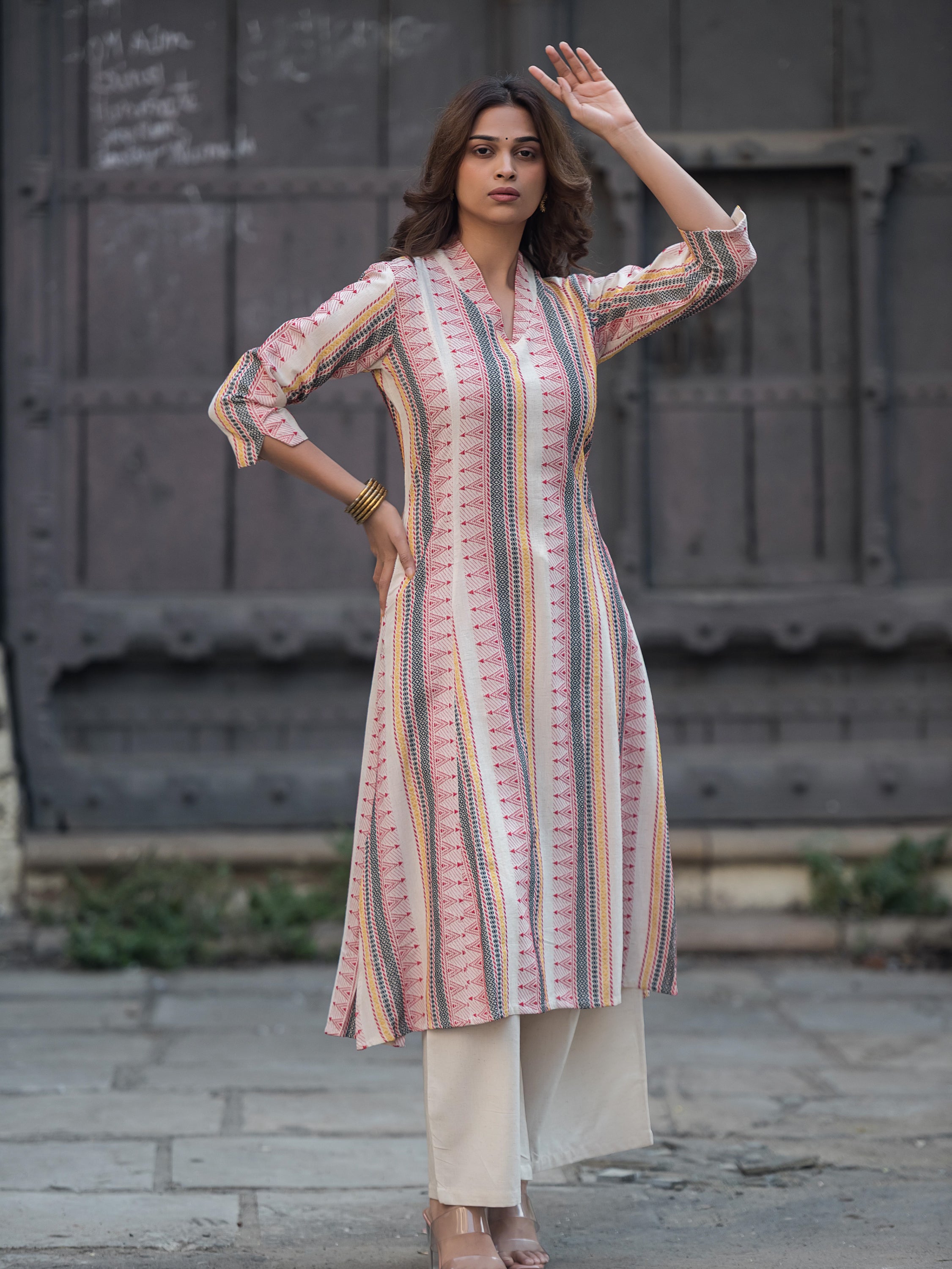 The Rekha Tribal Stripe Set