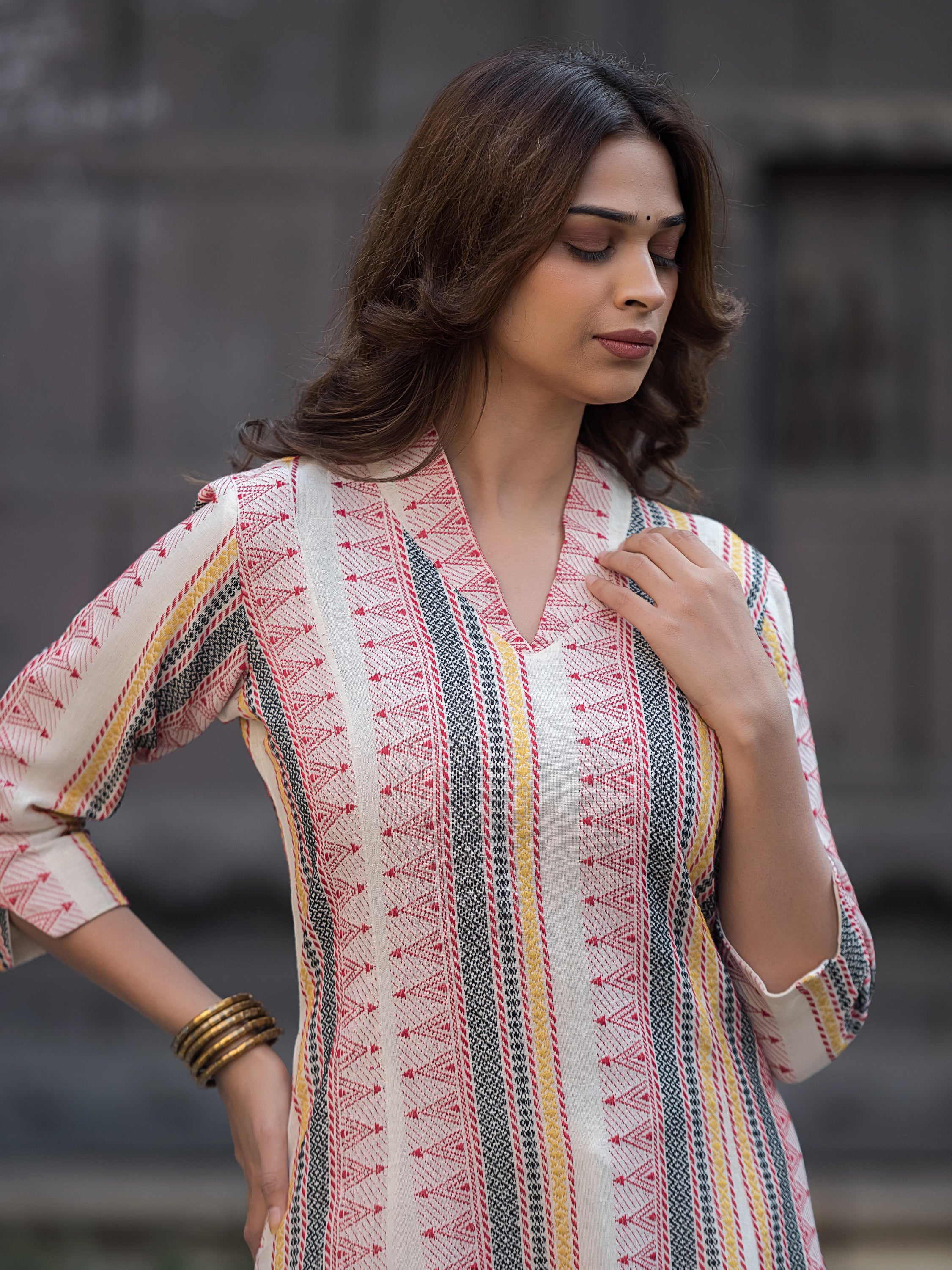 The Rekha Tribal Stripe Set