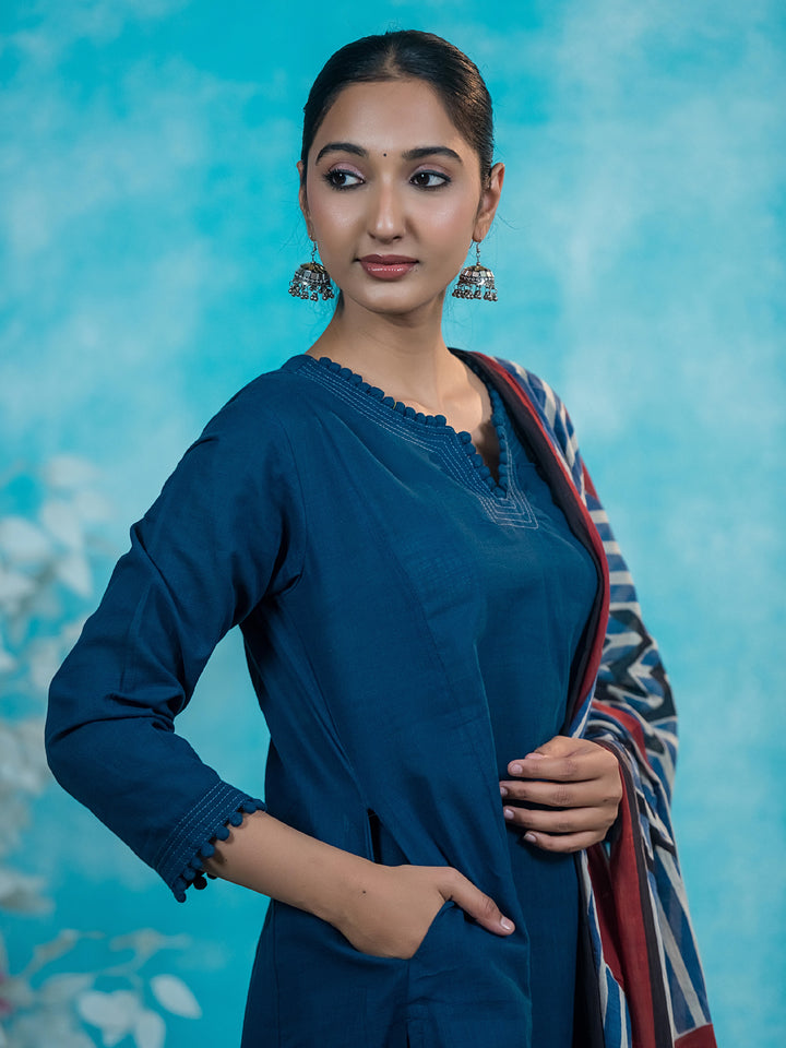 The Sanjh Slub Cotton 3-Piece