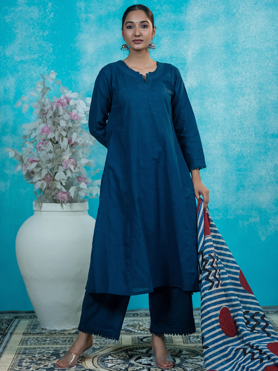 The Sanjh Slub Cotton 3-Piece