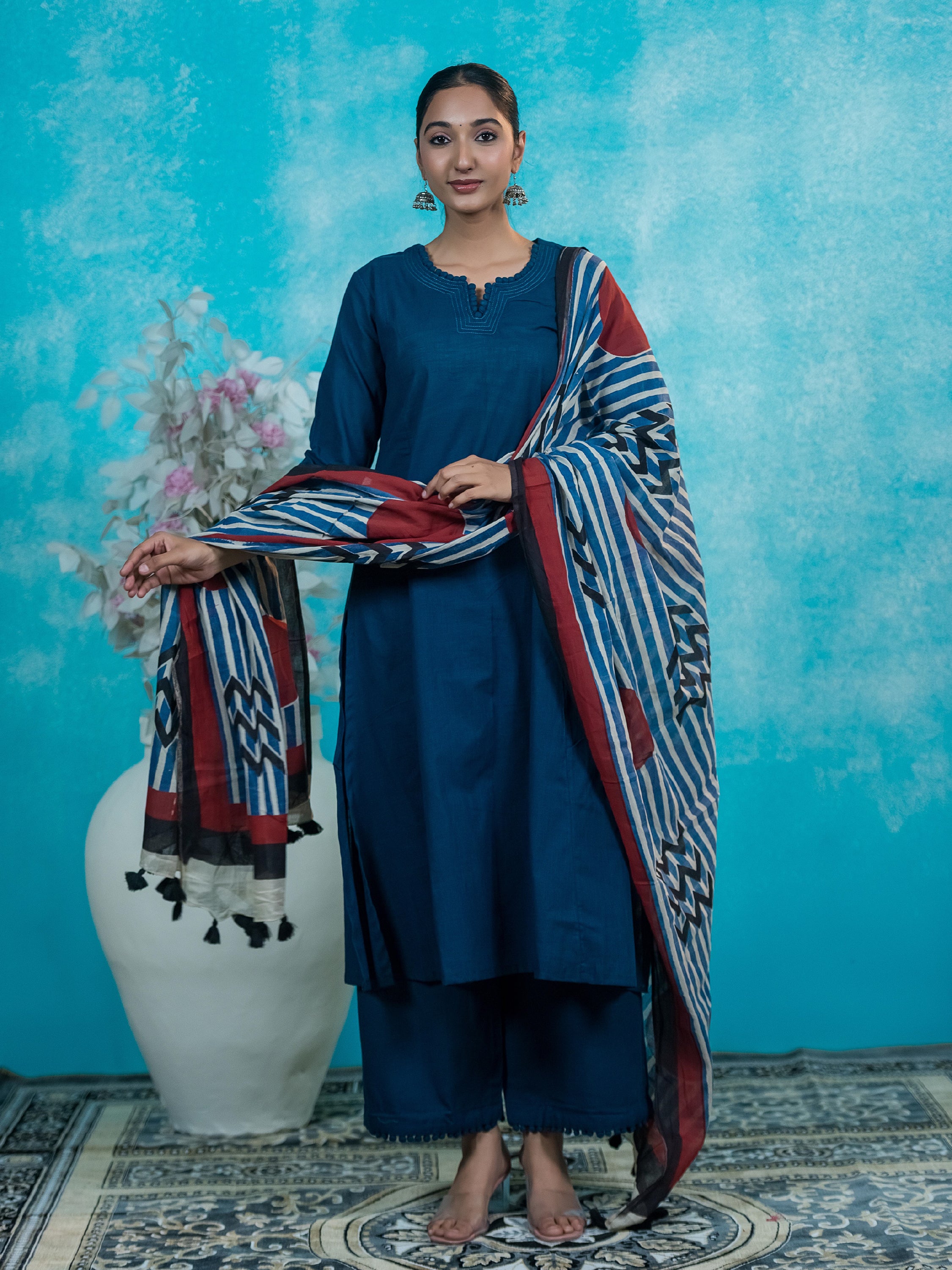 The Sanjh Slub Cotton 3-Piece