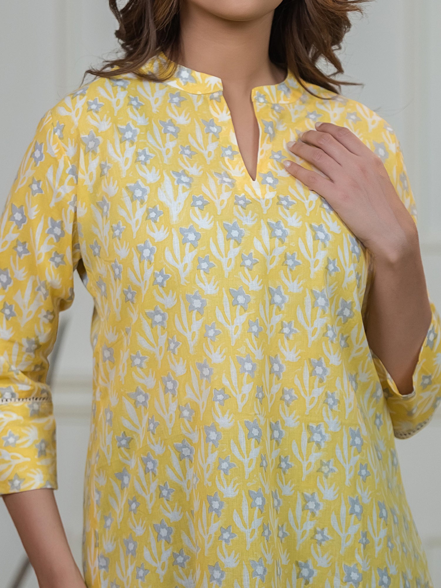 The Surya-Pushp Block-Print Shirt
