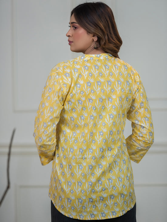 The Surya-Pushp Block-Print Shirt