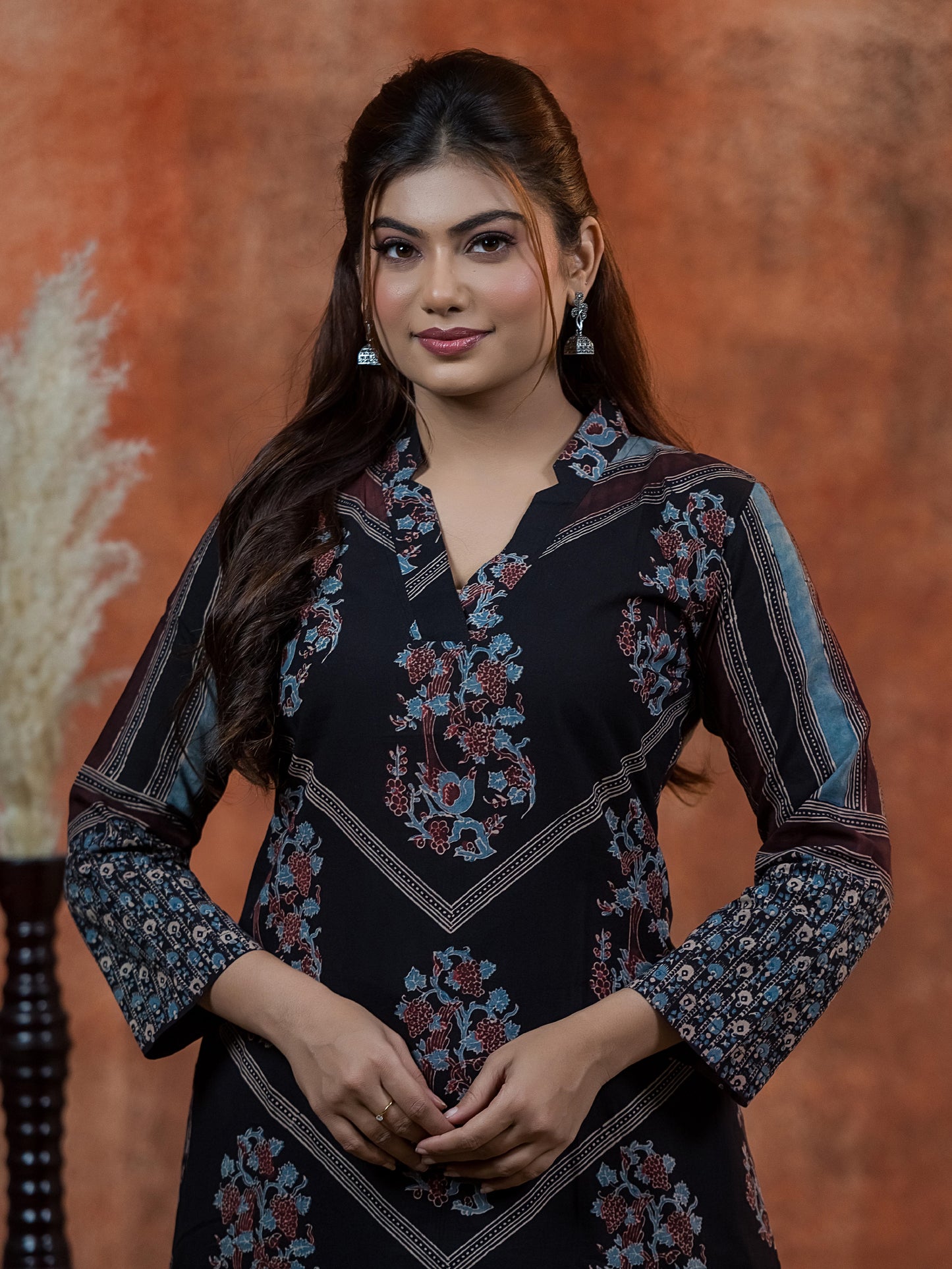 The Syahi-Pushp Handblock 3-Piece: