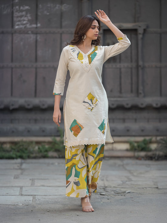 The Vanya Abstract Patch Suit