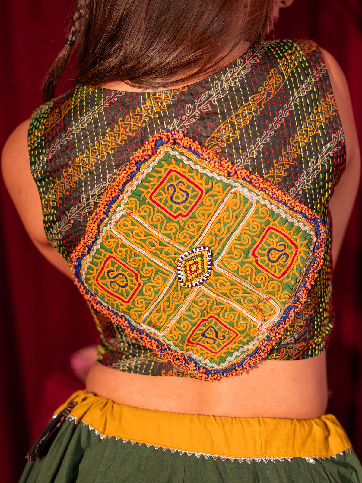 Kutchi Kantha Chaniya Choli Set
