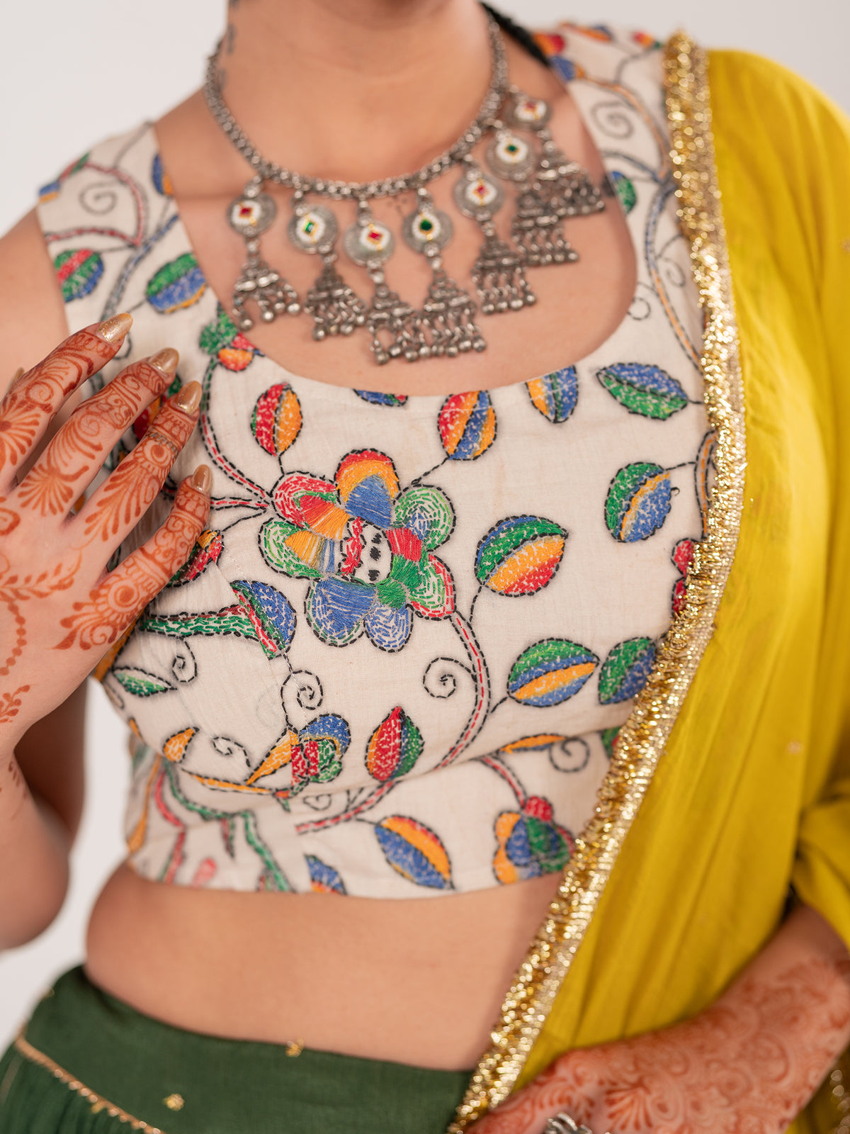 The Jorhat-Kantha Chaniya Choli Set