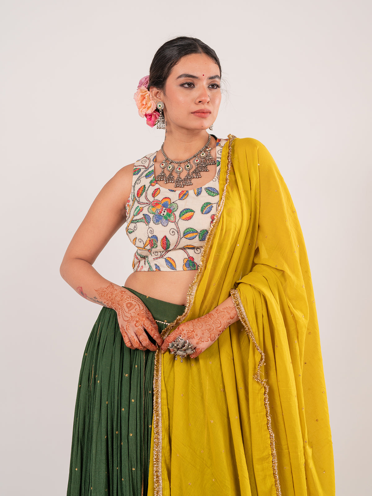 The Jorhat-Kantha Chaniya Choli Set