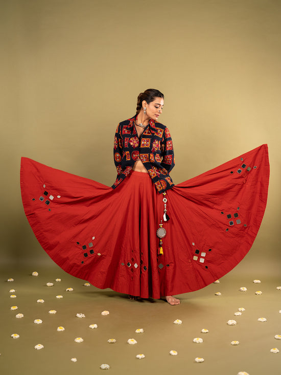 Rabari Artisan Chaniya Choli with Blazer