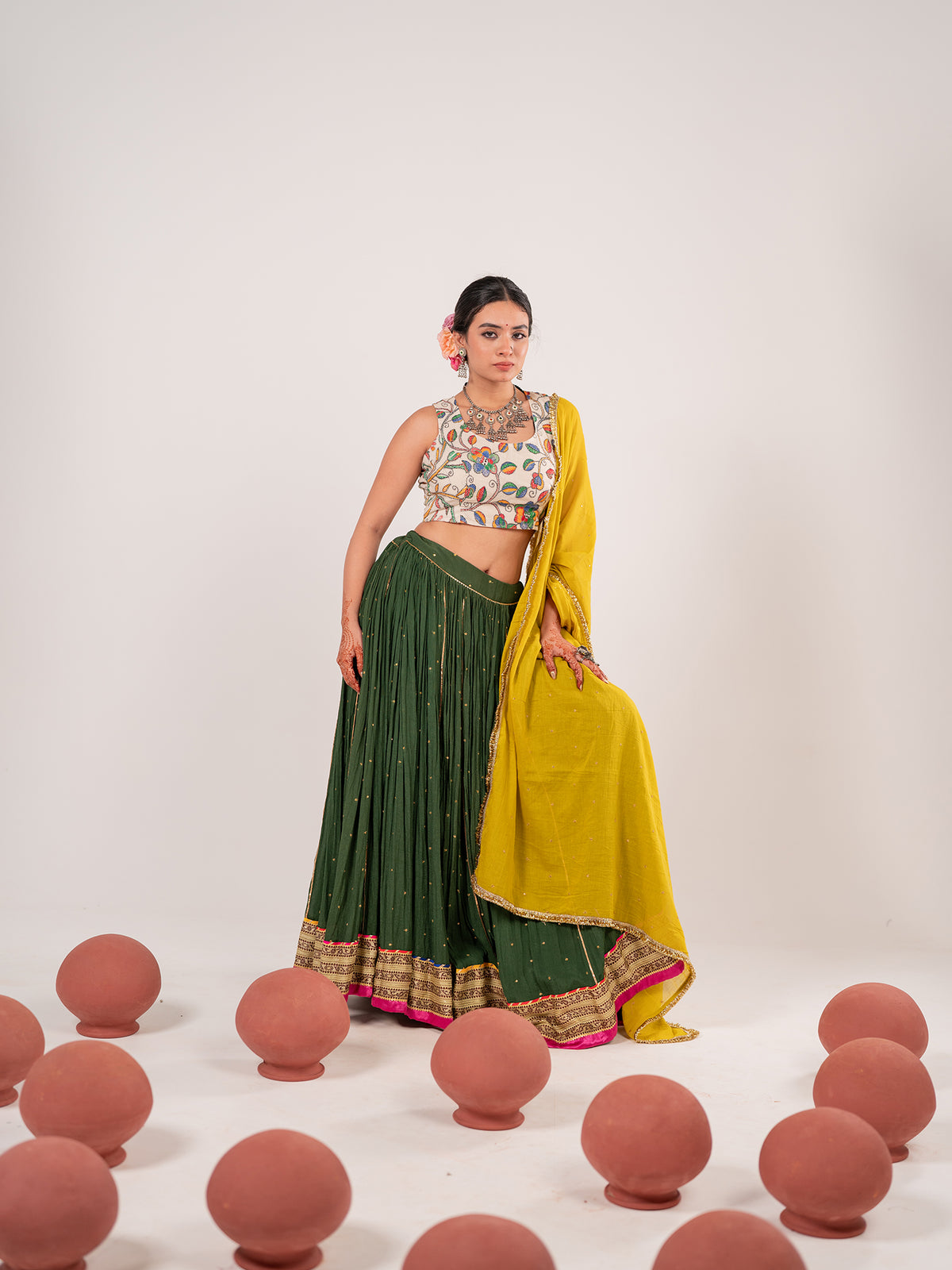 The Jorhat-Kantha Chaniya Choli Set