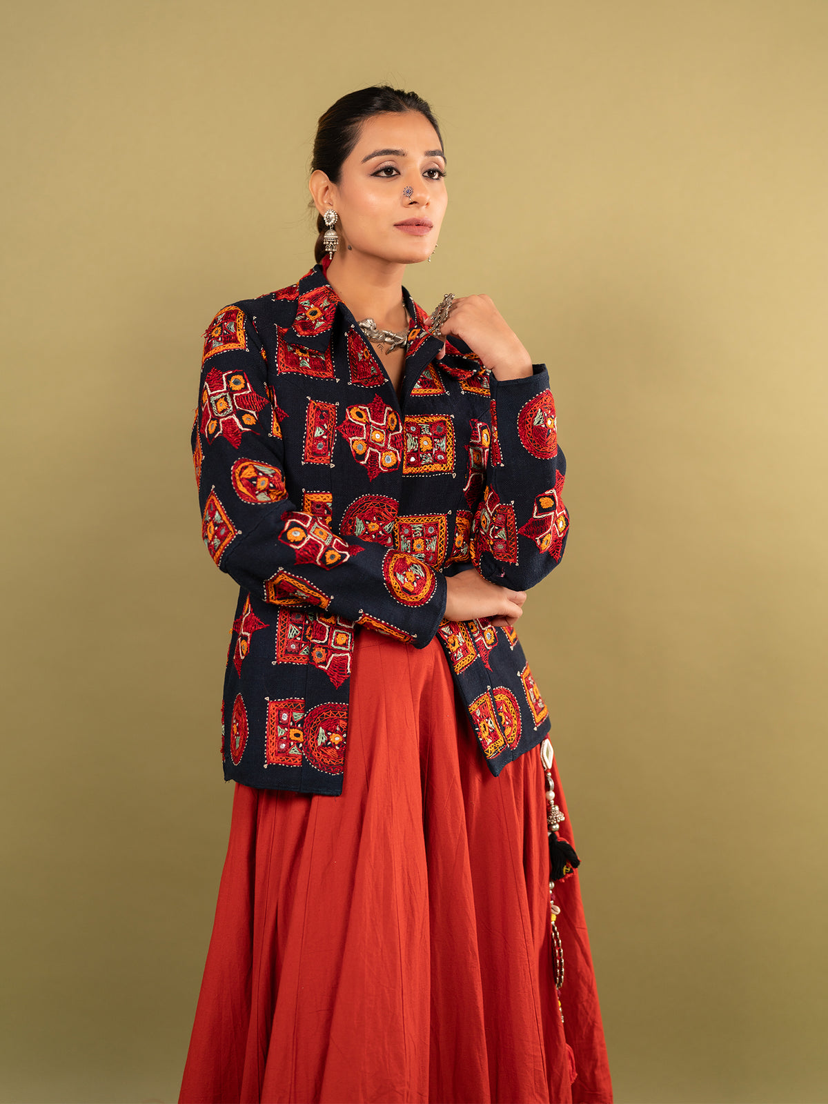 Rabari Artisan Chaniya Choli with Blazer