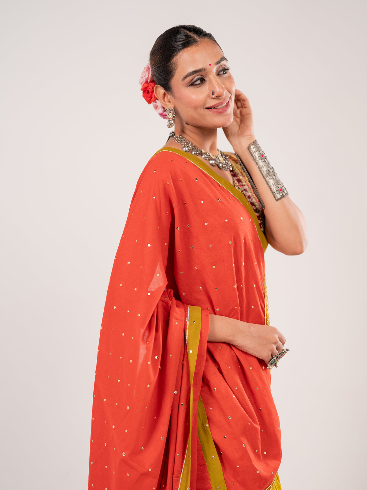 Weaved in Mustard Heritage Chaniya Choli Set