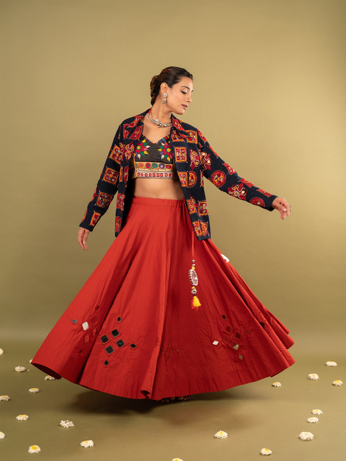 Rabari Artisan Chaniya Choli with Blazer