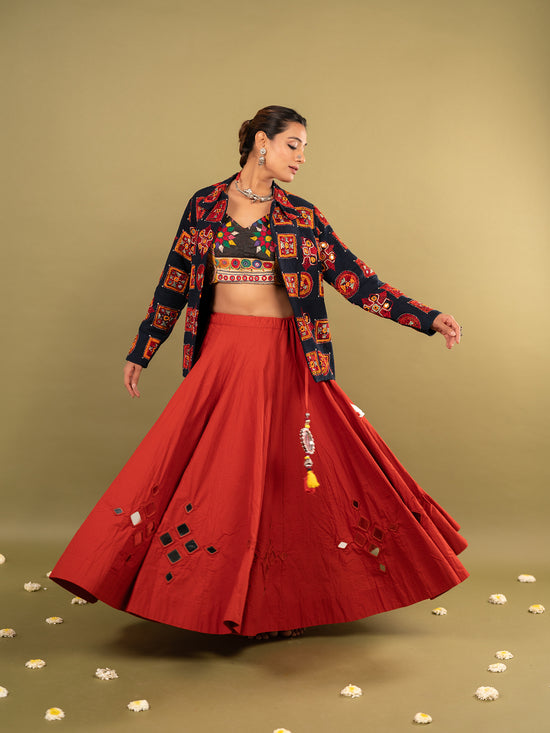 Rabari Artisan Chaniya Choli with Blazer