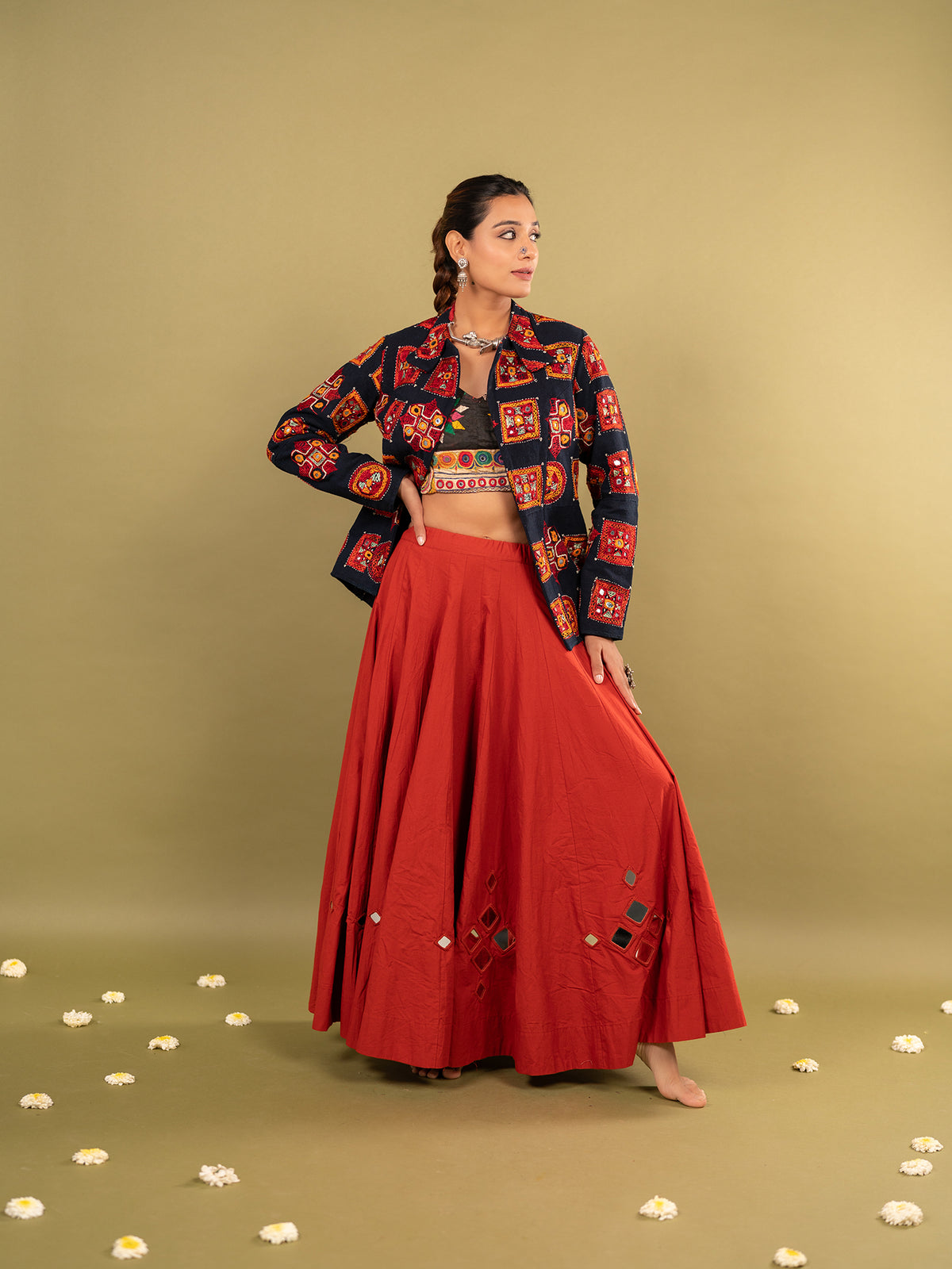 Rabari Artisan Chaniya Choli with Blazer