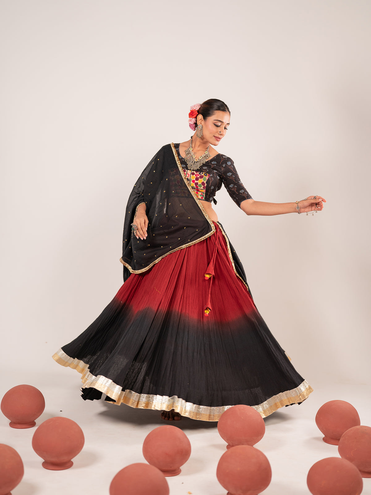 The Dark Sunset Chaniya Choli Set