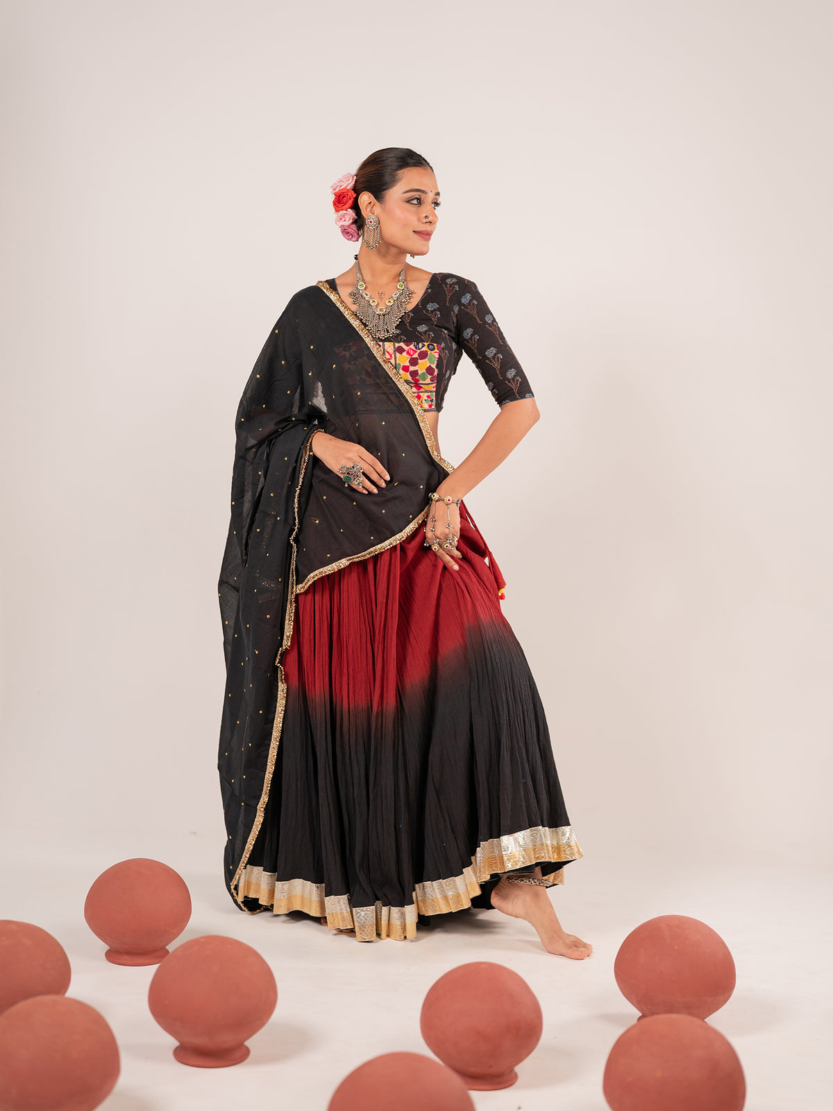 The Dark Sunset Chaniya Choli Set