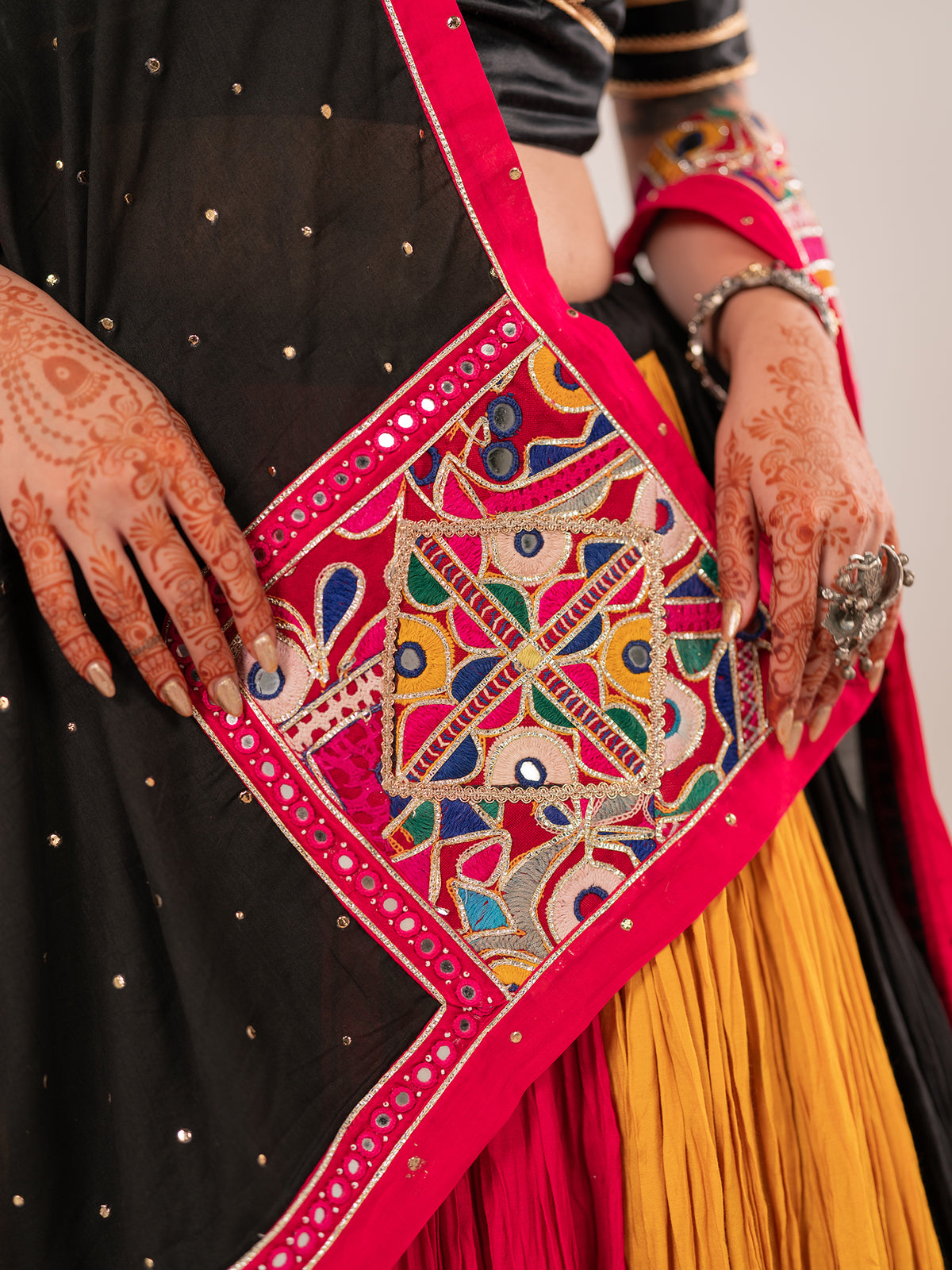 Black Kutchi Muse Chaniya Choli Set
