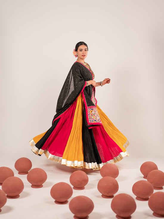Black Kutchi Muse Chaniya Choli Set