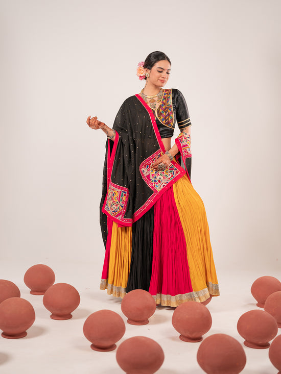 Black Kutchi Muse Chaniya Choli Set
