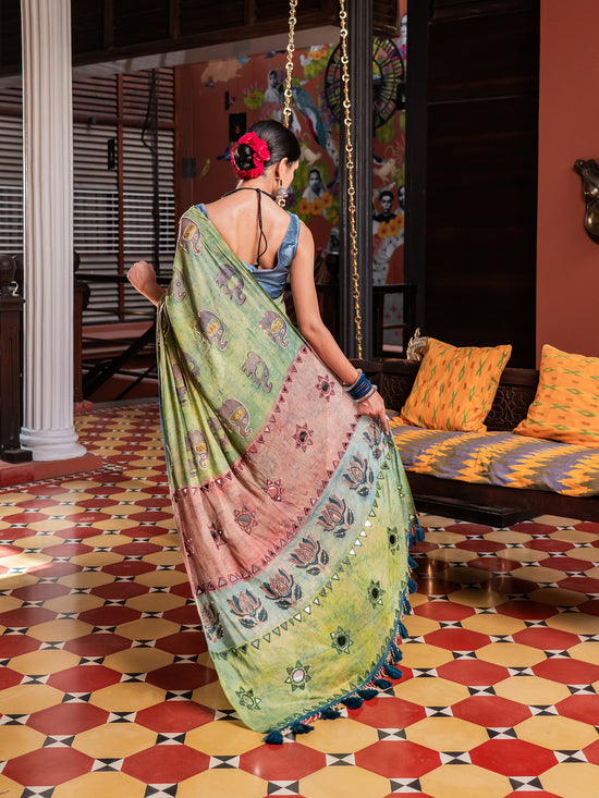 Gaj-Gaatha Mul Cotton Saree