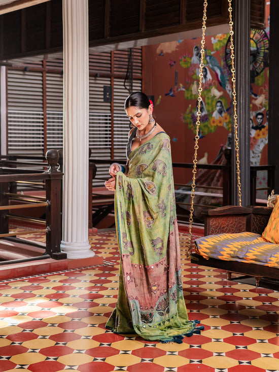 Gaj-Gaatha Mul Cotton Saree