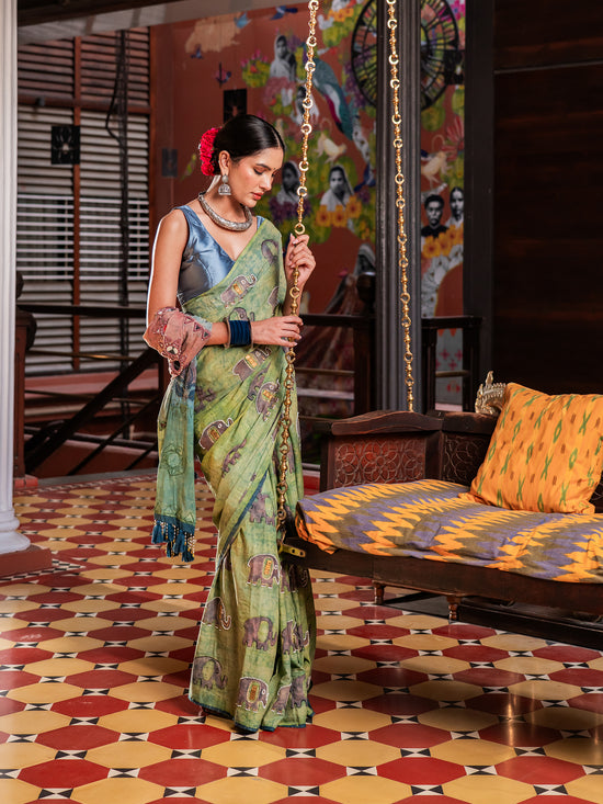 Gaj-Gaatha Mul Cotton Saree