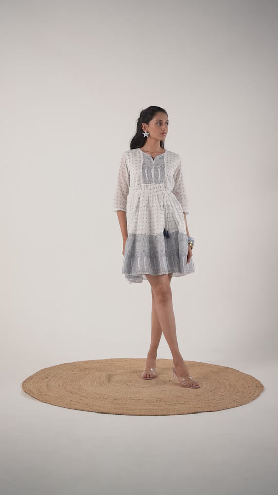 The Aavya Indigo Bloom Dress