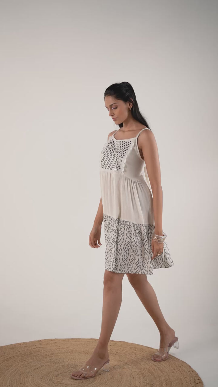 Kriti Ivory Artisan Sundress