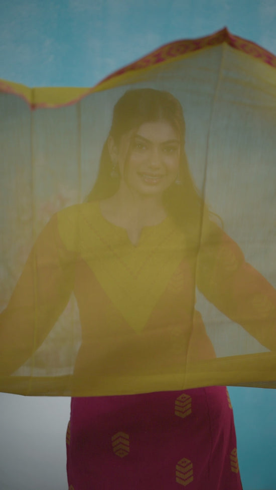 The Haldi-Kumkum Handloom Suit