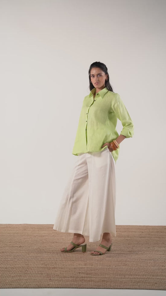 The Dhriti Linen Peplum Set