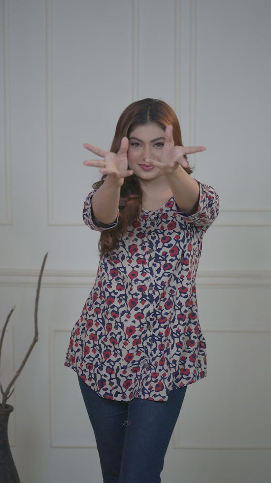 The Kalam-Pushp Short Kurti